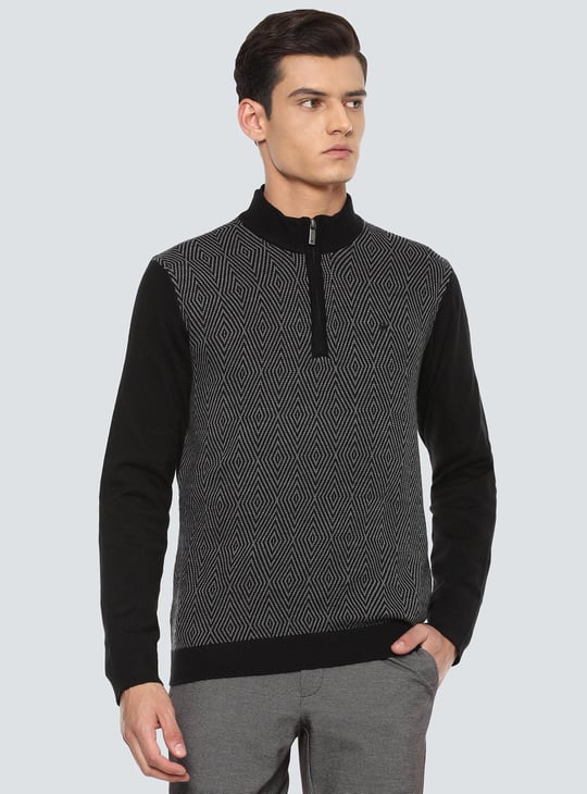 LOUIS PHILIPPE Men Textured High Neck Sweater