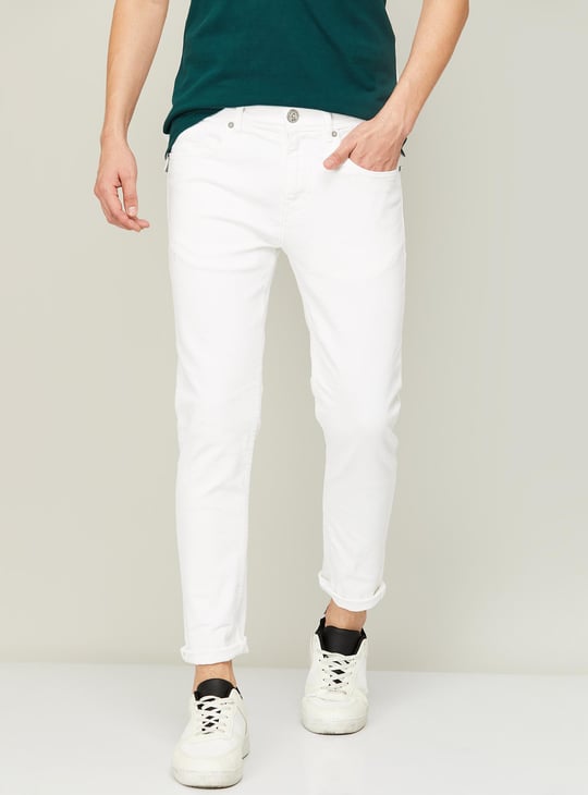 BEING HUMAN Men Solid Full-Length Slim Tapered Jeans