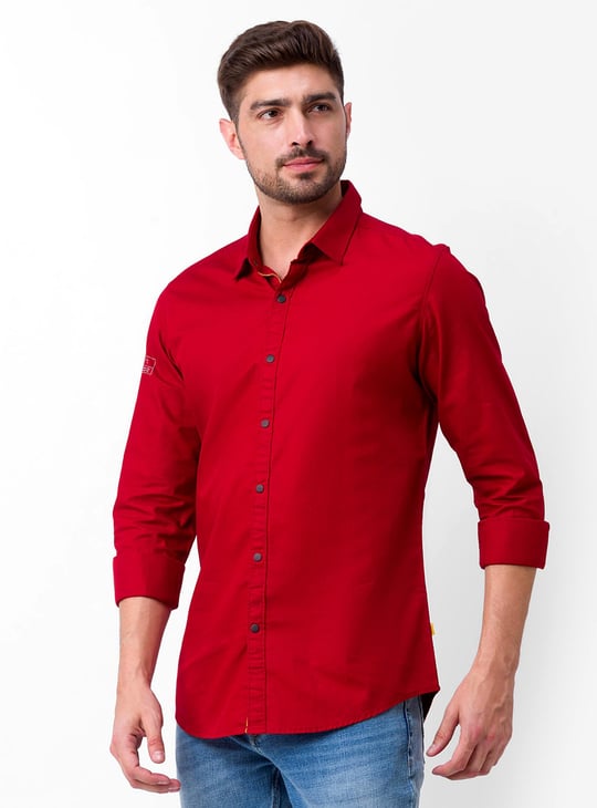 SPYKAR Men Solid Slim Fit Casual Shirt