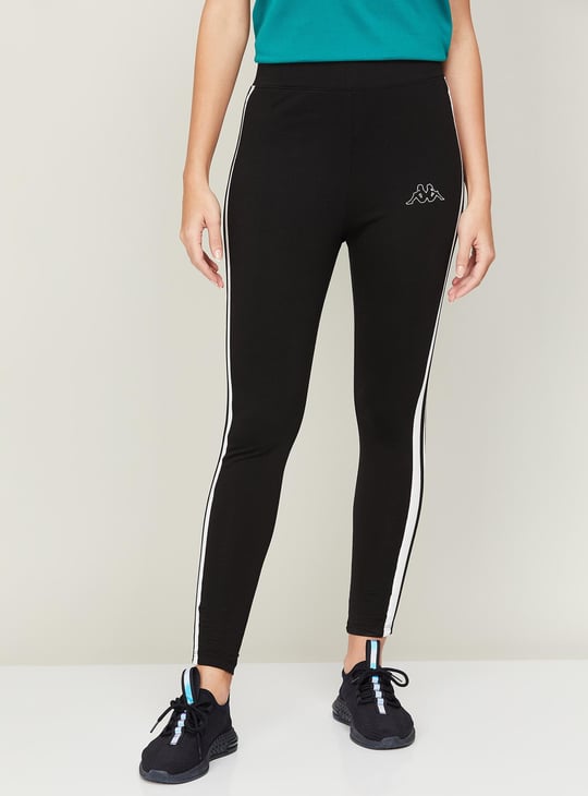 KAPPA Women Striped Elasticated Sports Tights