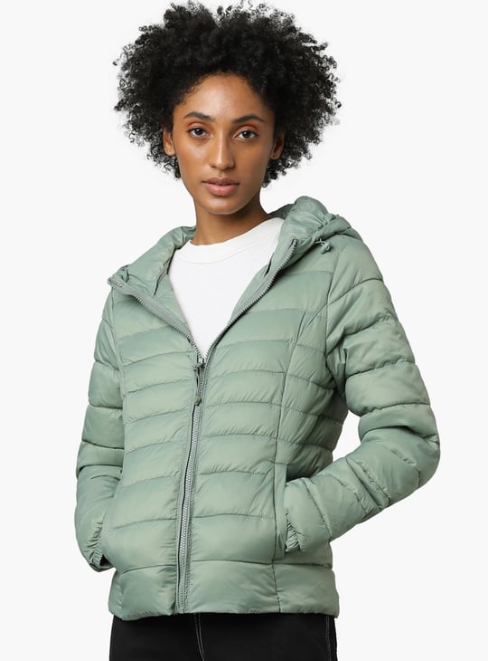 ONLY Women Quilted Full Sleeves Hooded Puffer Jacket