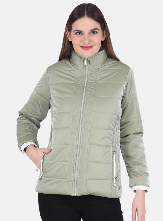 MONTE CARLO Women Quilted Stand Collar Zip Jacket