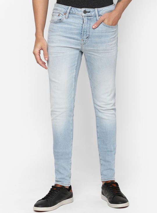 AMERICAN EAGLE Men Light-Washed Super Skinny Fit Jeans