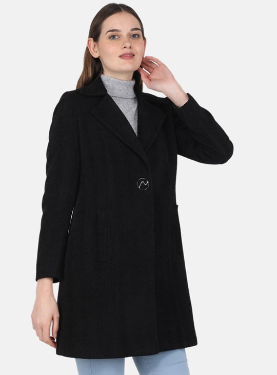 AMAIL】 big collar smart woolcoat（Woolen Trench Coat with Button  