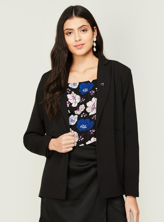ALLEN SOLLY Women Solid Formal Blazer