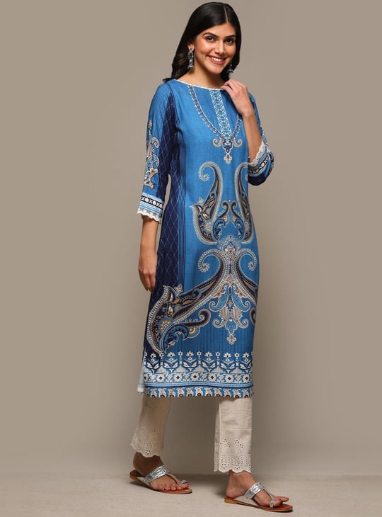 BIBA Women Ethnic Printed Straight Kurta