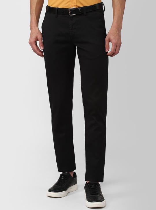 VH SPORTS Men Solid Slim Straight Fit Smart Casual Trousers