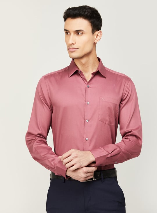 Dark pink formal shirt on sale