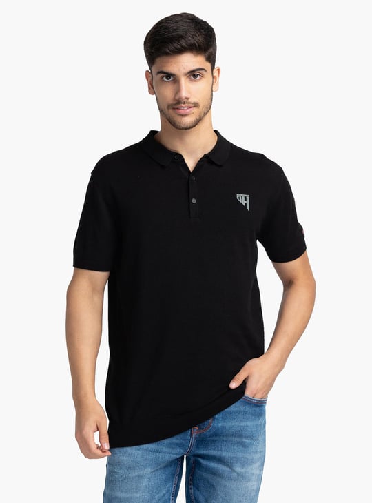 BEING HUMAN Men Solid Regular Fit Polo T shirt