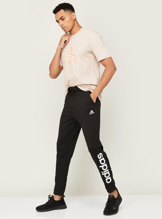 ADIDAS Men Printed Sports Track Pants Black