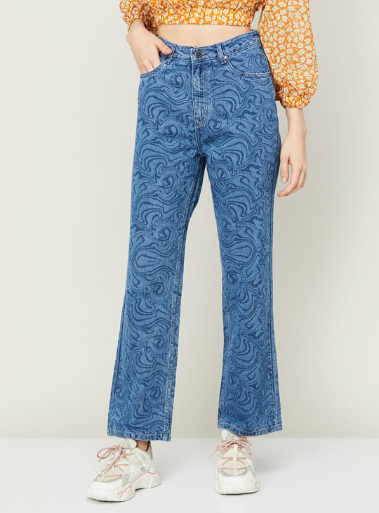 MADAME Women Printed Regular Fit Jeans