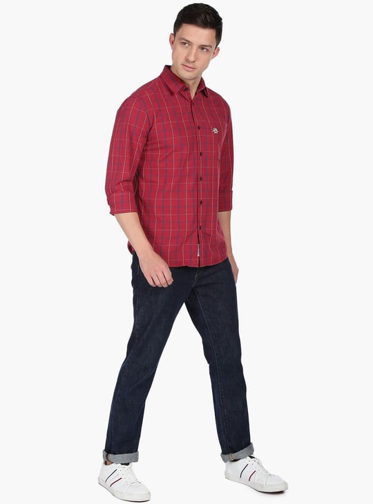 U.S. POLO ASSN. Men Grid Tattersall Checked Regular Fit