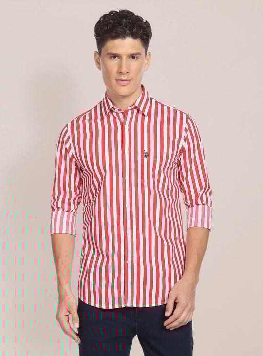 Red striped shirt mens sales