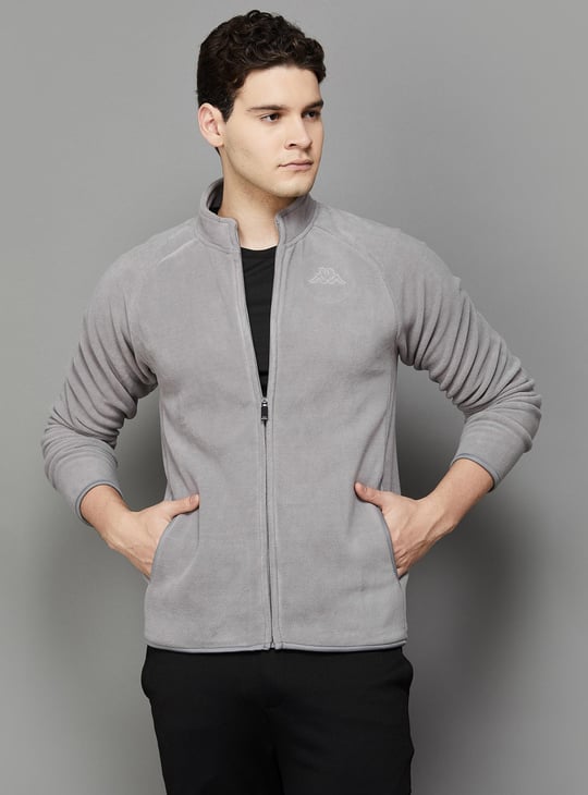 KAPPA Men Textured Zip-Up Sweatshirt