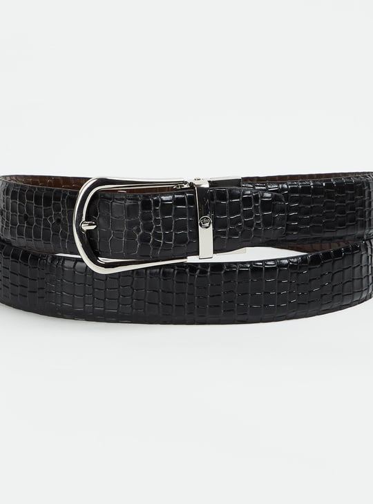 LOUIS PHILIPPE Men Textured Reversible Casual Belt
