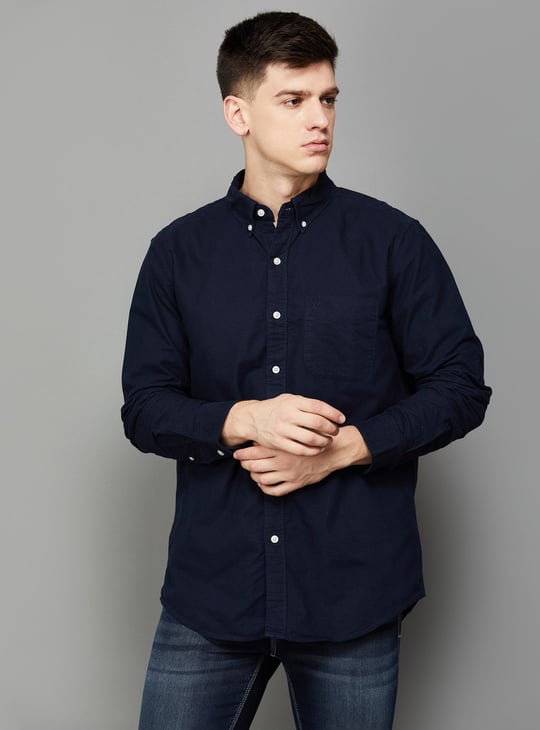 AMERICAN EAGLE Men Solid Slim Fit Casual Shirt