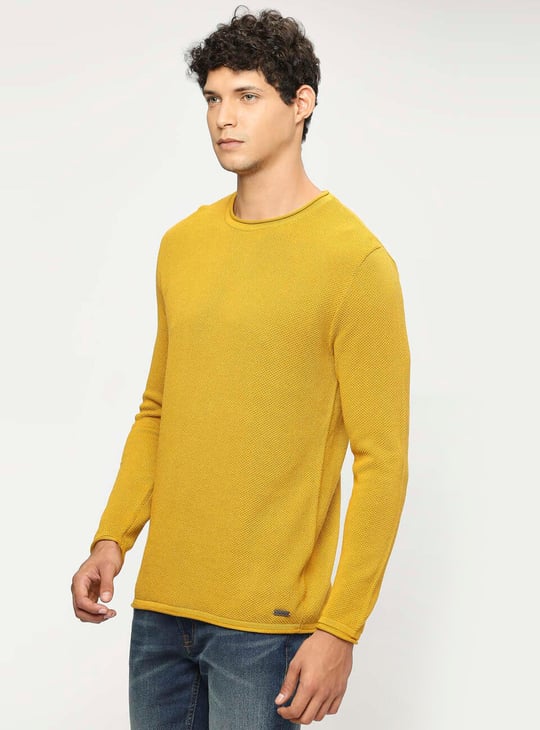 PEPE JEANS Men Knitted Pullover Sweater Yellow