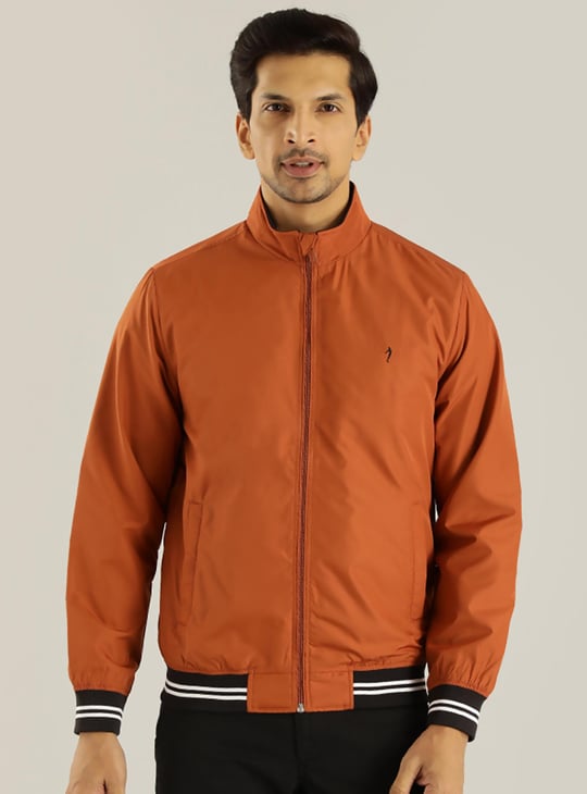 INDIAN TERRAIN Men Solid Bomber Jacket