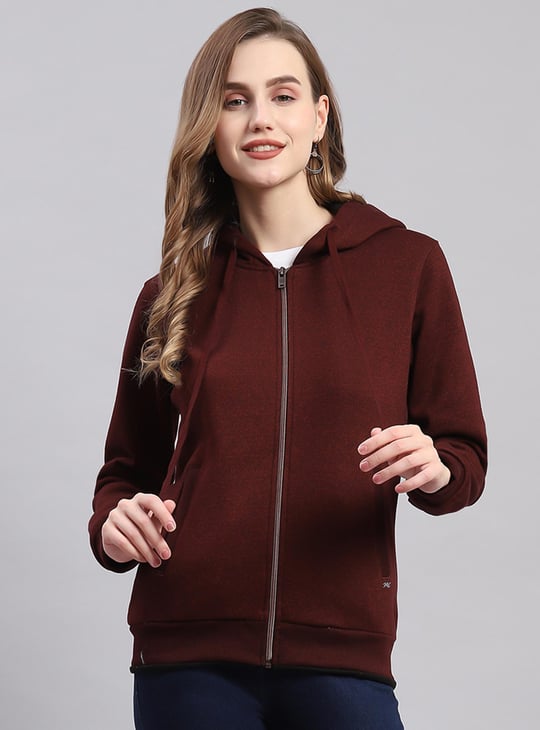 MONTE CARLO Women Hooded Zipped Sweatshirt
