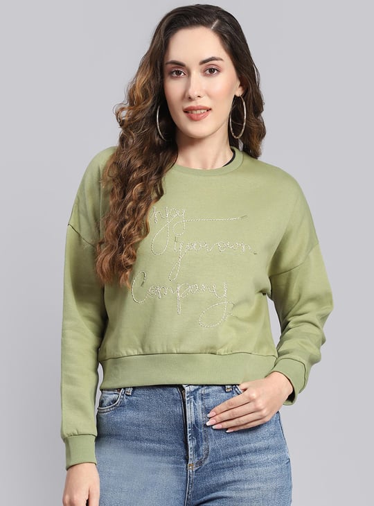 MONTE CARLO Women Embroidered Sweatshirt