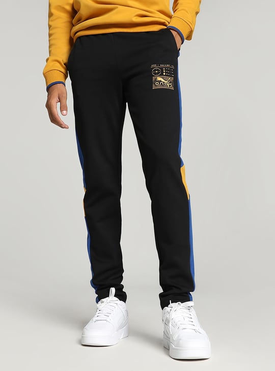 PUMA Men Contrast Side Panel Slim Fit Track Pants