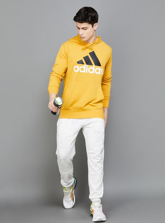 ADIDAS Men Printed Hooded Sweatshirt