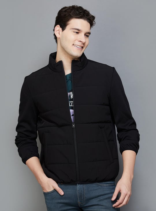 CELIO Men Quilted Puffer Jacket Black