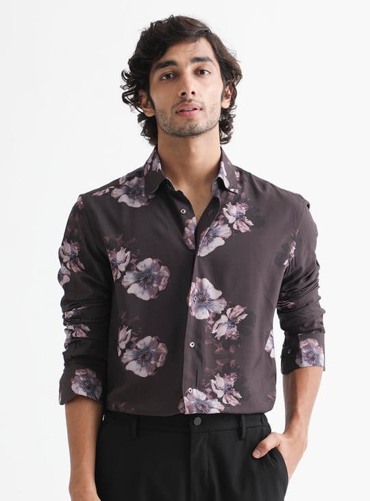 RARE RABBIT Men Floral Printed Regular Fit Casual Shirt