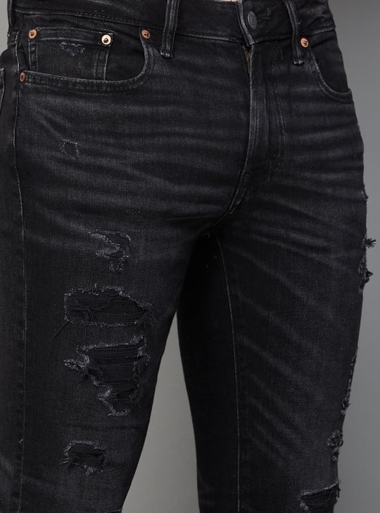 AMERICAN EAGLE Men Solid Skinny Fit Distressed Jeans - Main Image