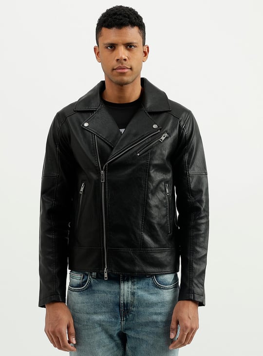 Solid leather jacket hotsell