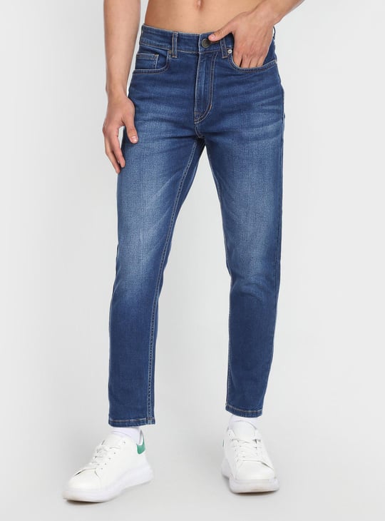 Flying machine tapered fit men blue jeans hotsell