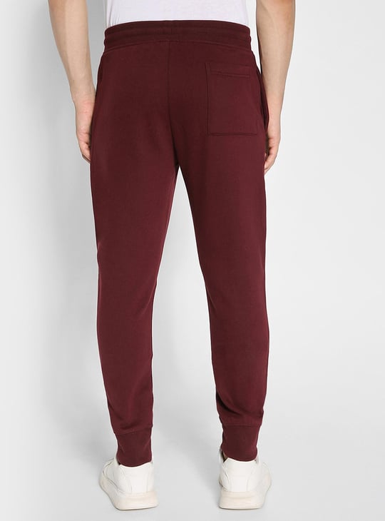 AMERICAN EAGLE Men Solid Regular Fit Joggers Red