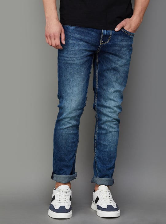 BEING HUMAN Men Stonewashed Skinny Fit Jeans