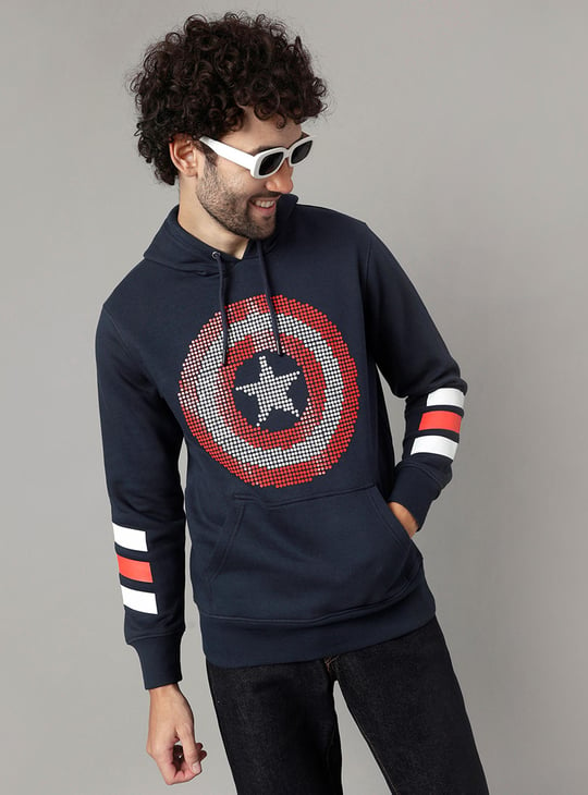 Captain america hooded t shirt online