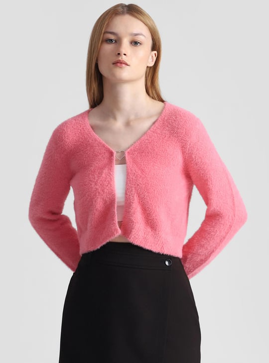 ONLY Women Fuzzy Crop Cardigan