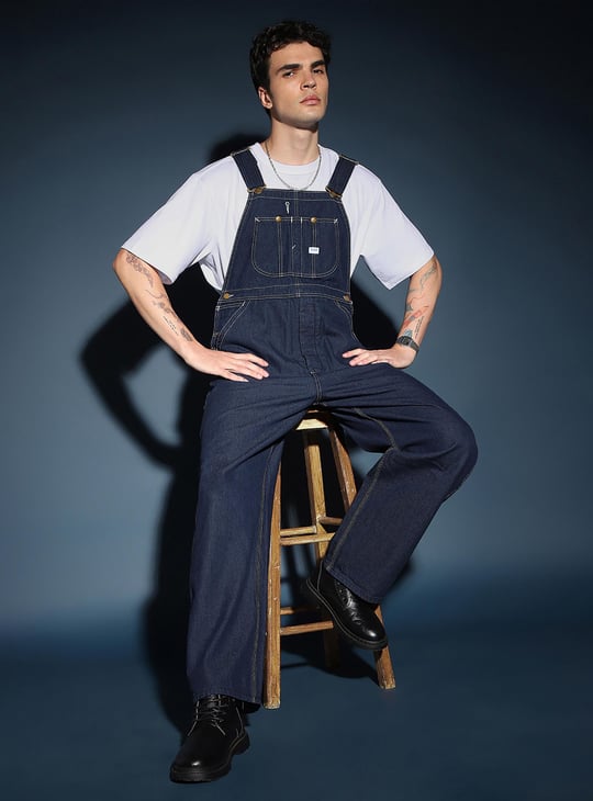 Mens denim dungarees cheap best sale