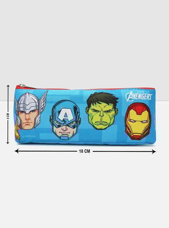 MAX Kids Avengers Print Zip Closure Pencil Pouch