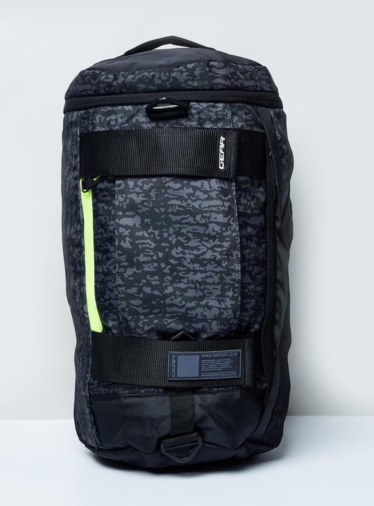 MAX Camouflage Print Duffle Bag with Shoulder Straps