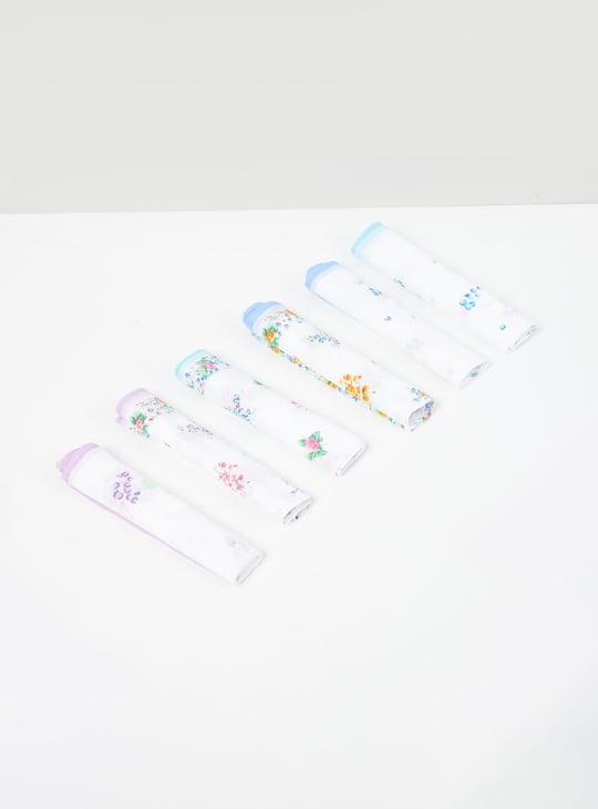 Women Printed Handkerchief- Pack of 6 