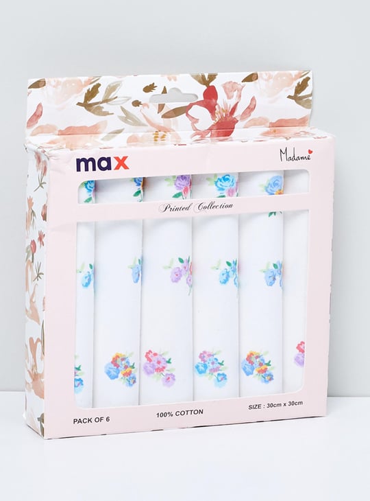 MAX Women Printed Handkerchief- Pack of 6
