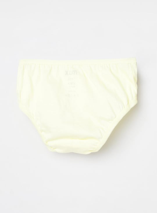 Girls Solid Elasticated Briefs - Pack of 3 