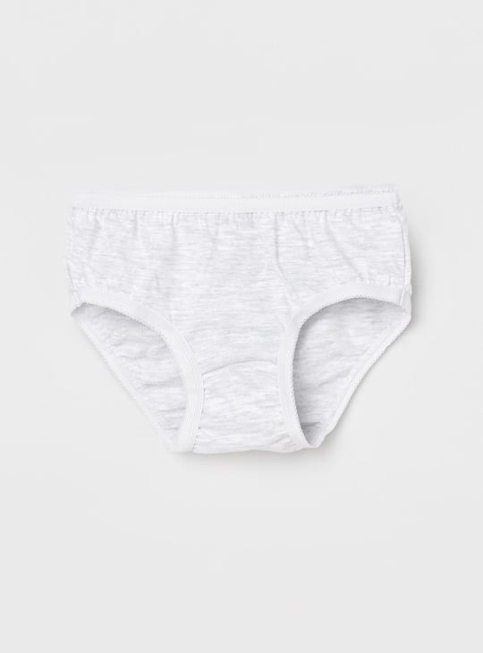 Girls Solid Elasticated Briefs - Pack of 3 