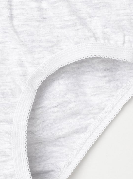 Girls Solid Elasticated Briefs - Pack of 3 