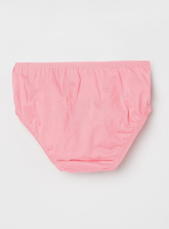Girls Solid Elasticated Briefs - Pack of 3 