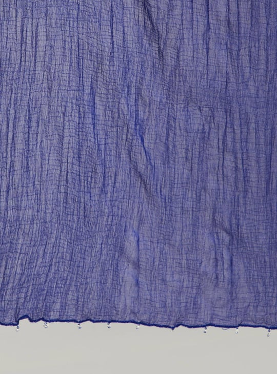 Women Solid Beaded Hem Dupatta