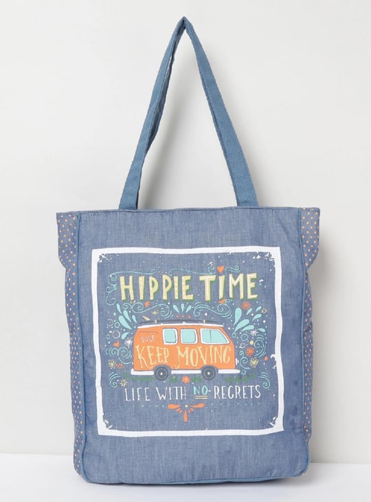 Women Graphic Print Polka Dot Tote Bag