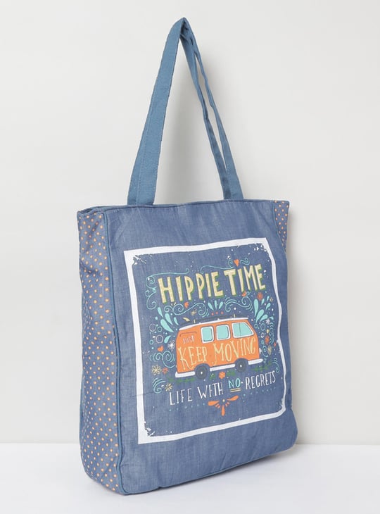 Women Graphic Print Polka Dot Tote Bag