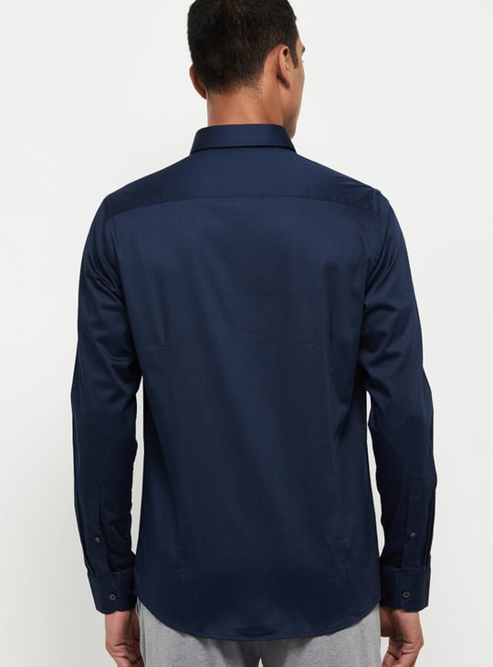 Men Solid Slim Fit Formal Shirt 