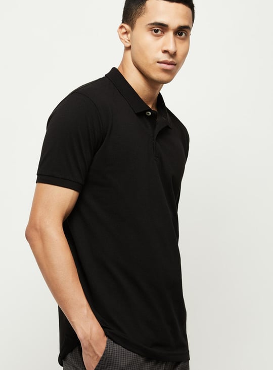 Men Solid Slim Fit Polo T-shirt 