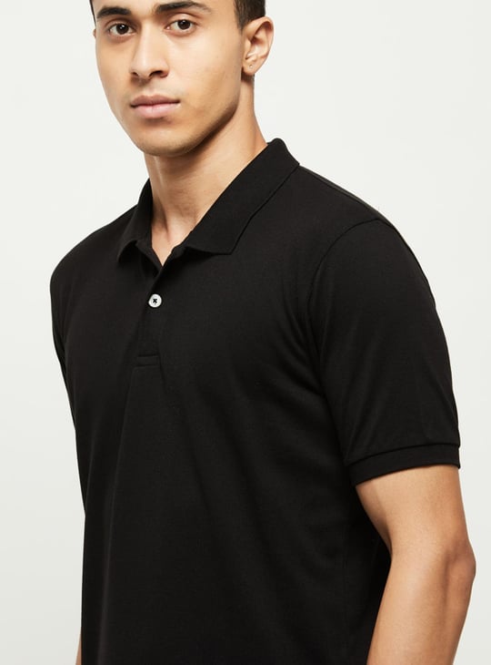 Men Solid Slim Fit Polo T-shirt 